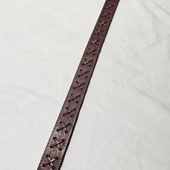 Vintage Amanda Smith Genuine Brown Leather Belt - Women's Size Small - Picture 5 of 9